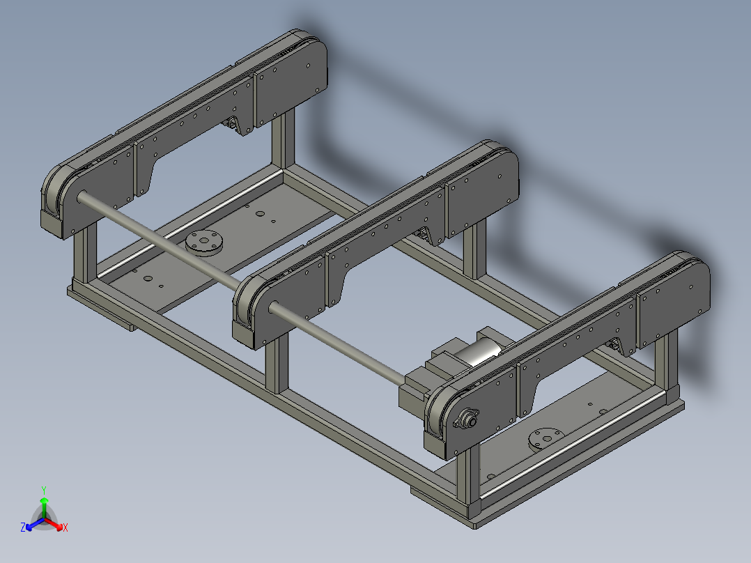 封边机-升降线体-线体总装正等轴测图