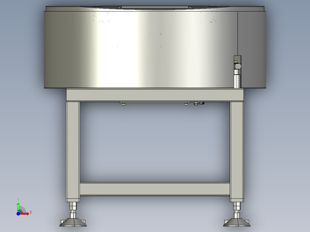 皮带机自动旋转装置前视图