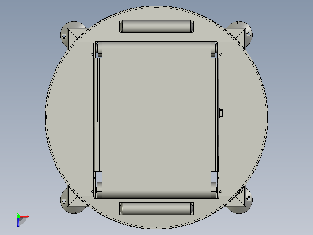 皮带机自动旋转装置俯视图