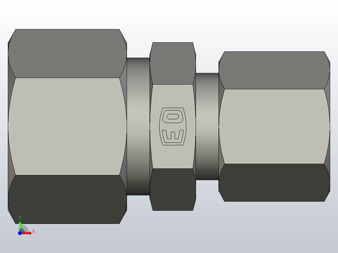 EO管接头直减速机GR12 08ZL71.igs前视图