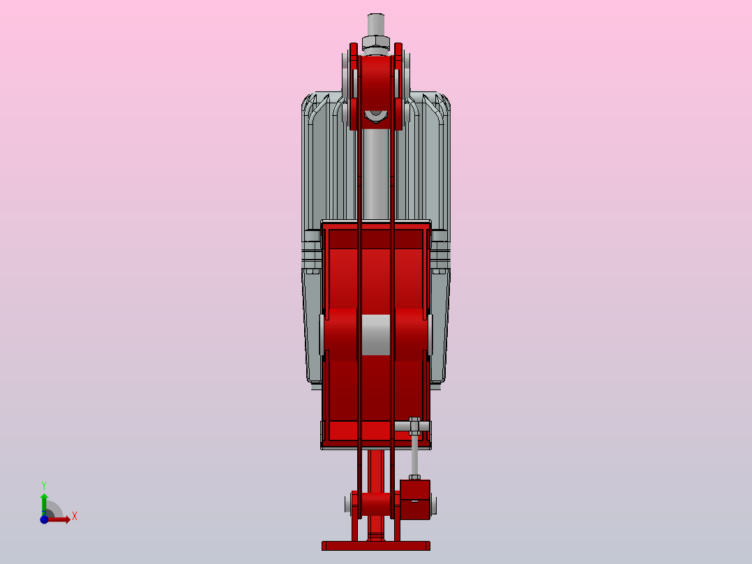 YWK系列电力液压鼓式制动器YWK400／800-ⅠA前视图