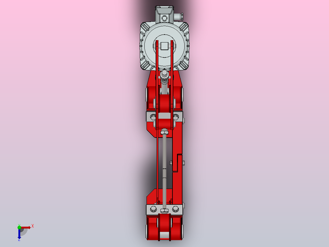 YWK系列电力液压鼓式制动器YWK400／800-ⅠA俯视图