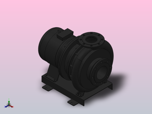 南方泵NIS，NISF泵外形（125-100-200）4kW-4极正等轴测缩略图