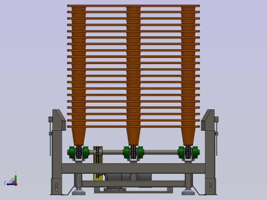带叉车防撞架的链条输送机右视缩略图