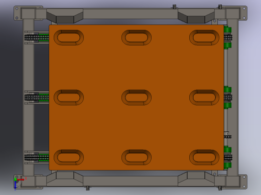 带叉车防撞架的链条输送机俯视缩略图
