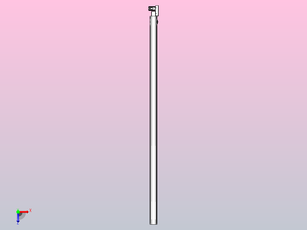 皮带直线轴半封闭可选导轨TPA-HNB-105D-90-L2750-ML-Y-P20-N3俯视图