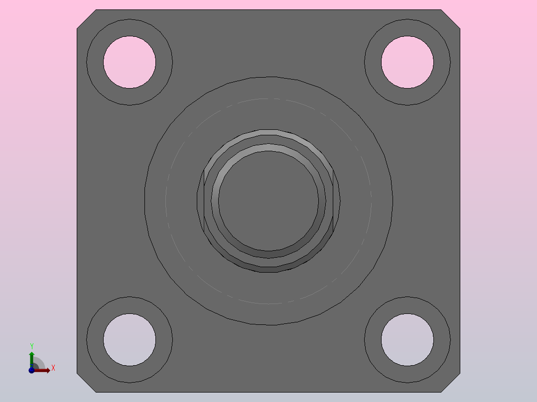 MPJ.RC 后油路板式薄型油缸[MPJ.RC-50-50-E]前视图