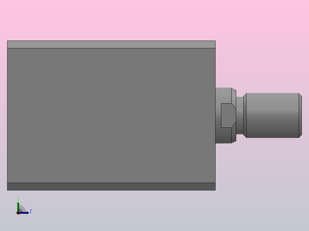 MPJ.RC 后油路板式薄型油缸[MPJ.RC-50-50-E]左视图