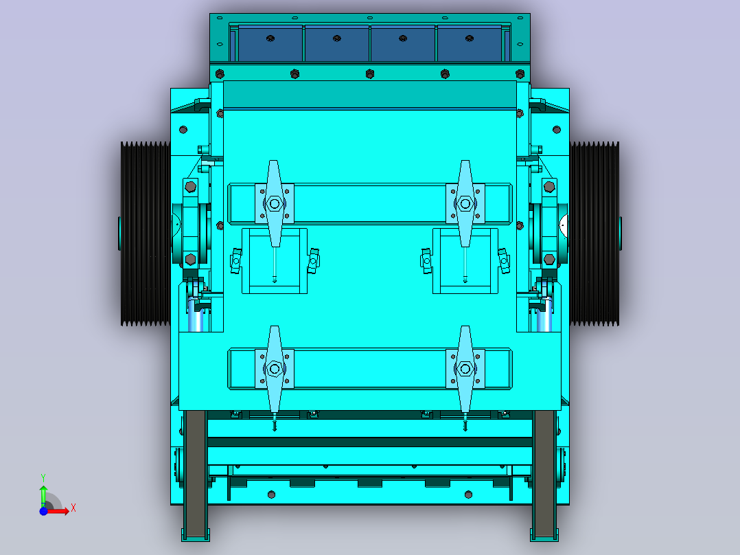 PF-1315反击式破碎机三维模型前视图