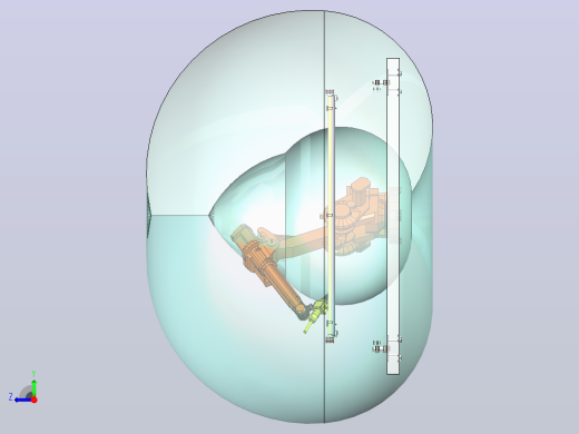 ABB激光焊接机器人工作站 3D模型右视缩略图