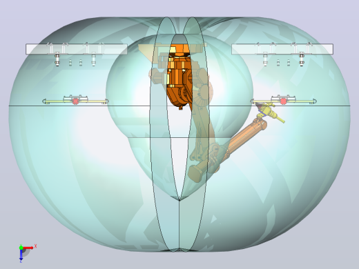 ABB激光焊接机器人工作站 3D模型俯视缩略图