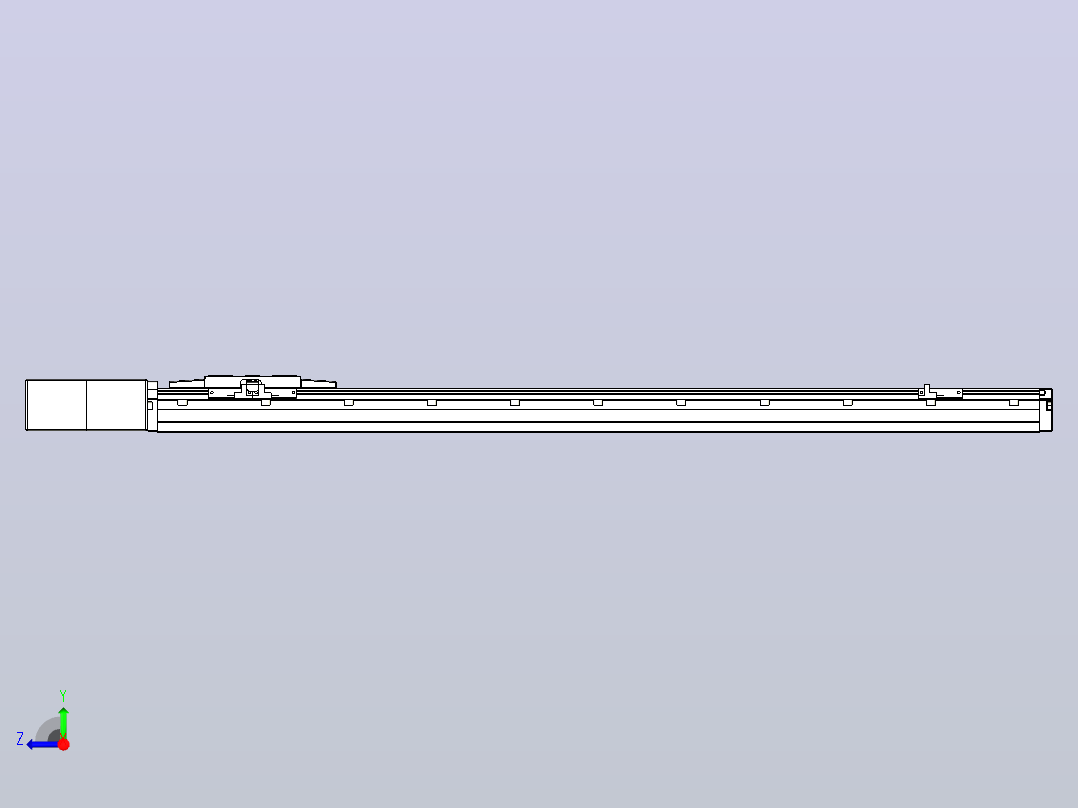 机器人皮带驱动直线轴TPA-GCB-120-P70-L800-QR-M20-N3右视图