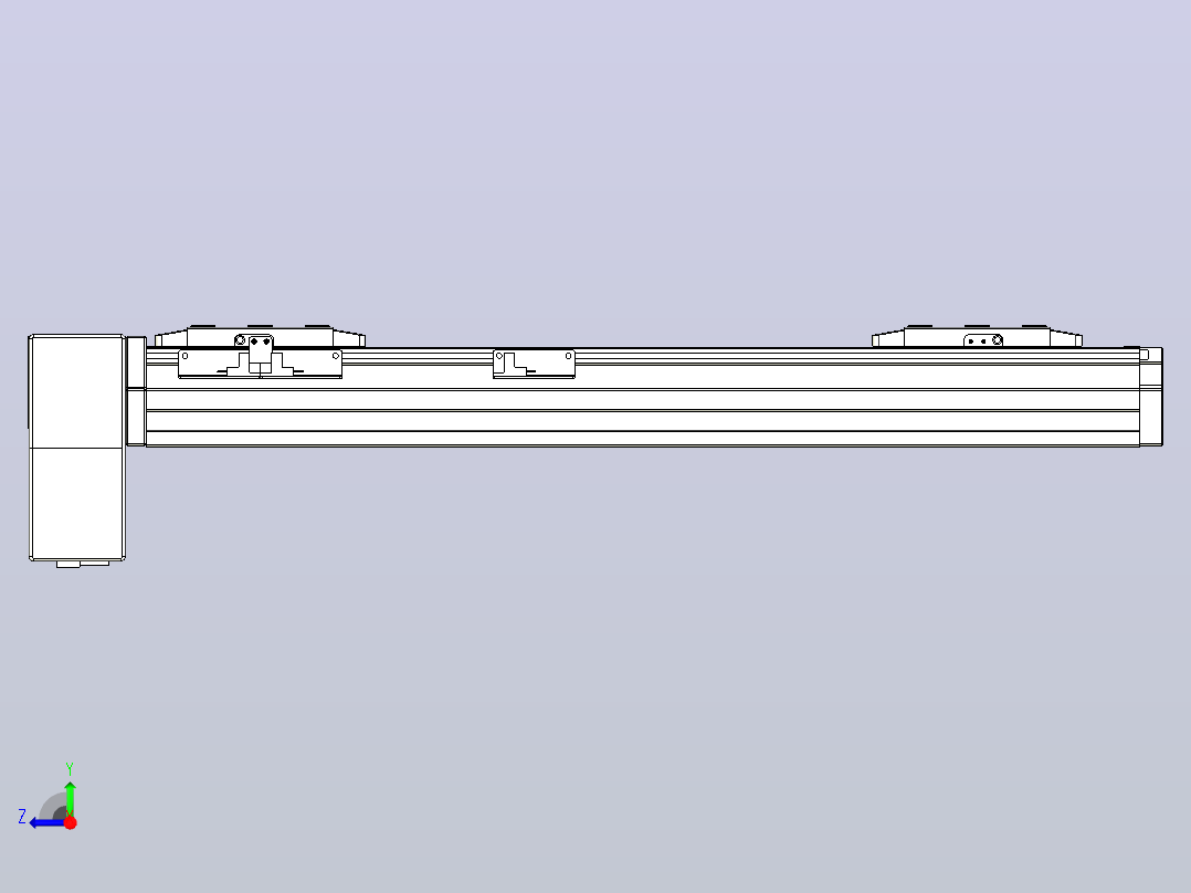 皮带直线轴双滑块型TPA-GCBS-80-P60-L150-RP-M20-N3右视图