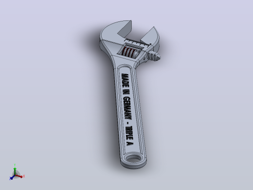 Solidworks的可调扳手