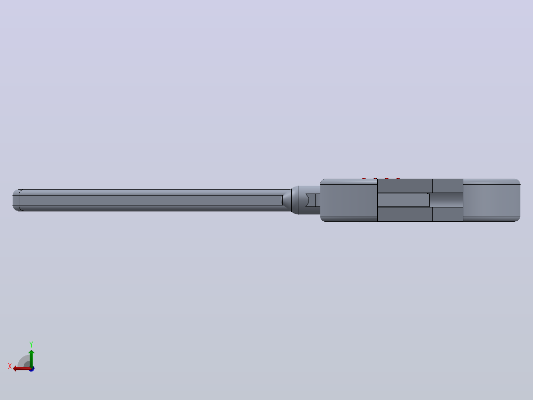 Solidworks的可调扳手后视图