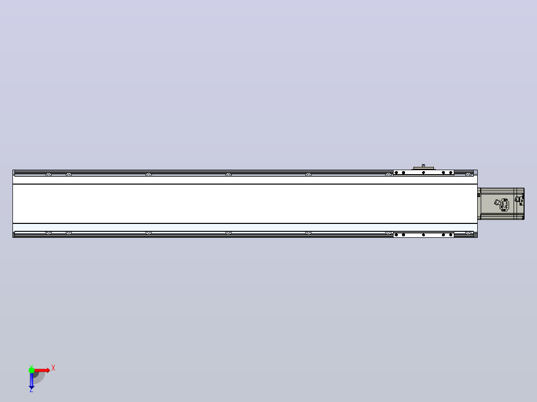 日规模组半封闭丝杆TPA-HNR-170T-2010C-L900-M-M75-N3俯视图