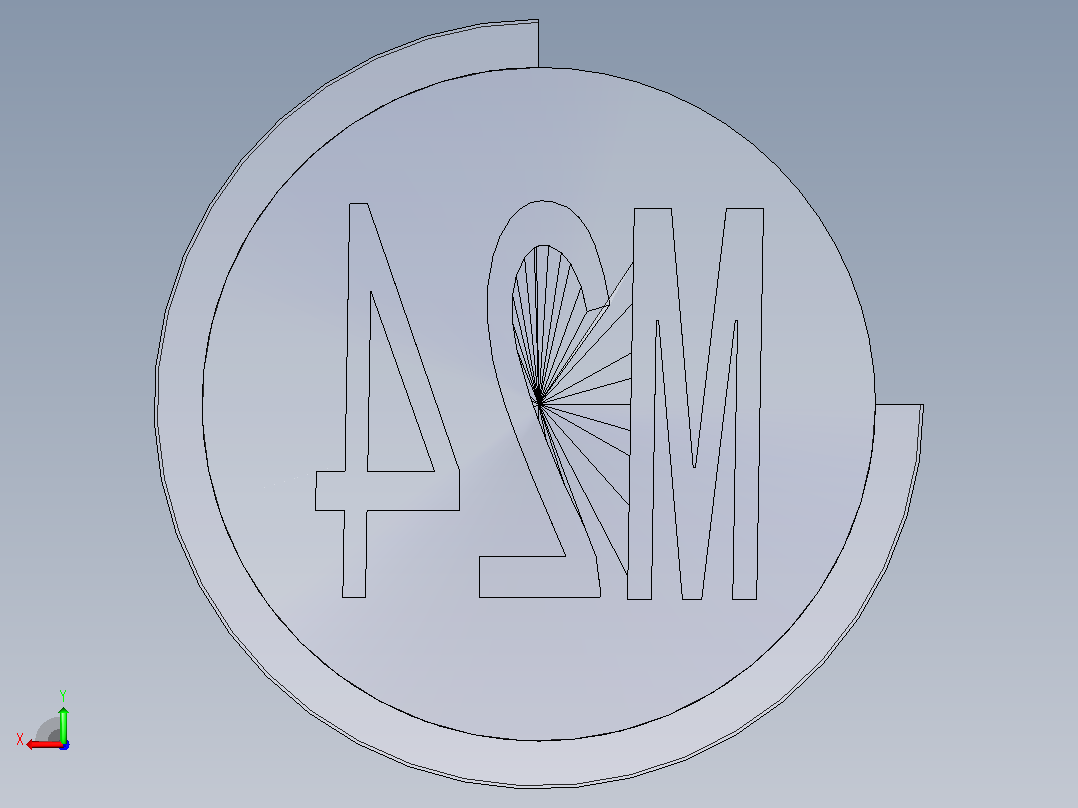 公制螺牙M24后视图
