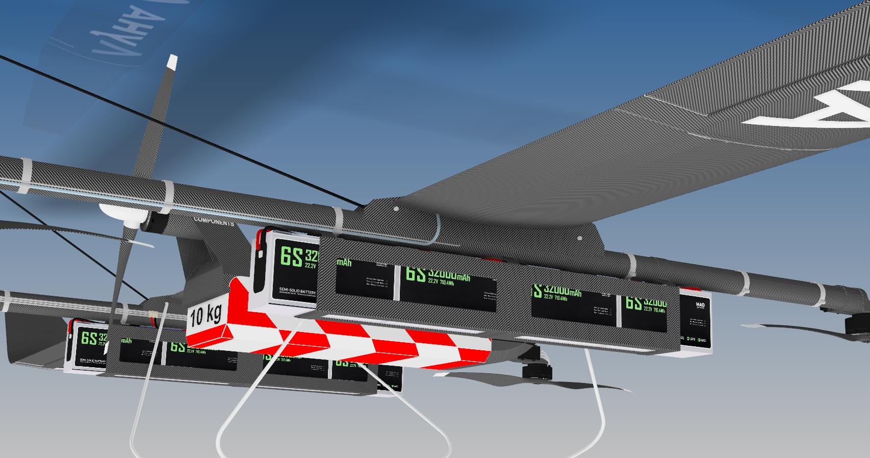 带电池的 VTOL 无人机