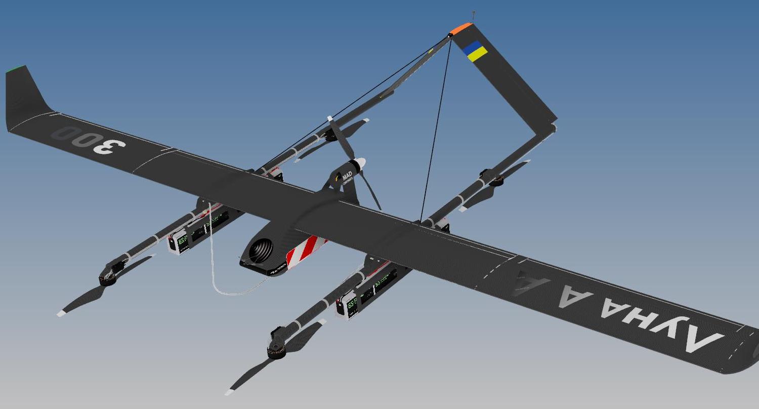 带电池的 VTOL 无人机