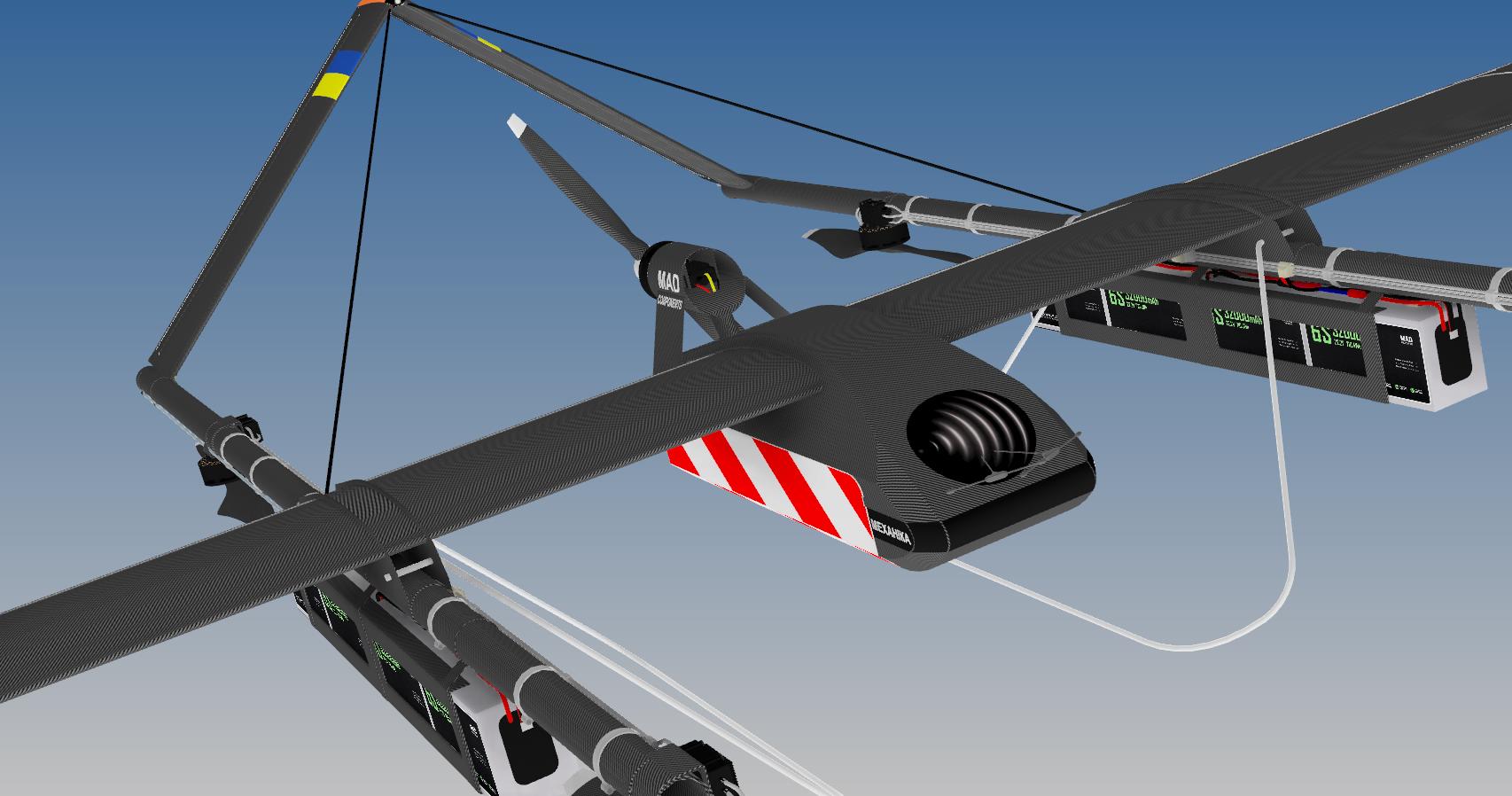 带电池的 VTOL 无人机