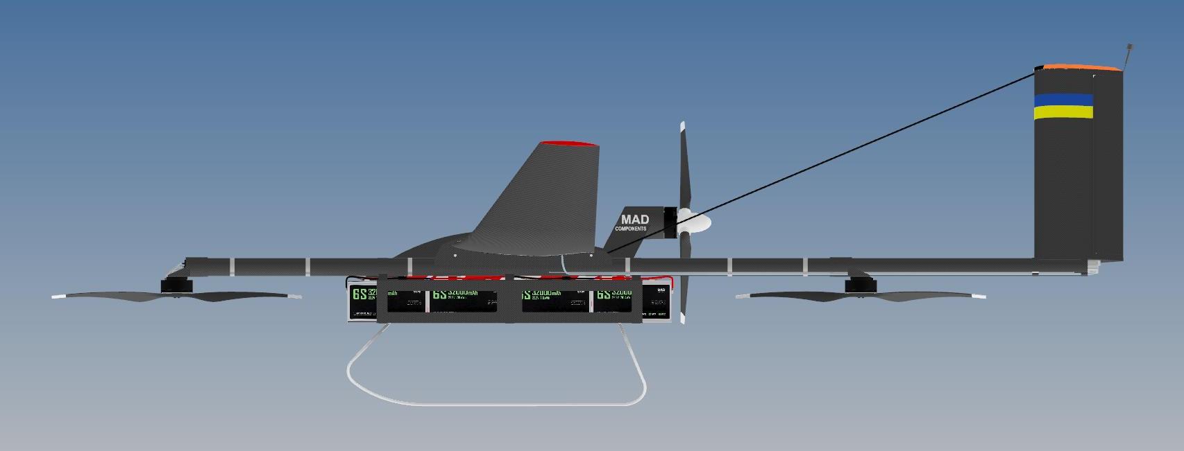 带电池的 VTOL 无人机