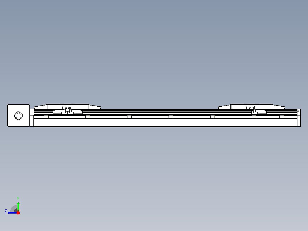 皮带直线轴双滑块型TPA-GCBS-150-P80-L200-DR-M75-N3右视图