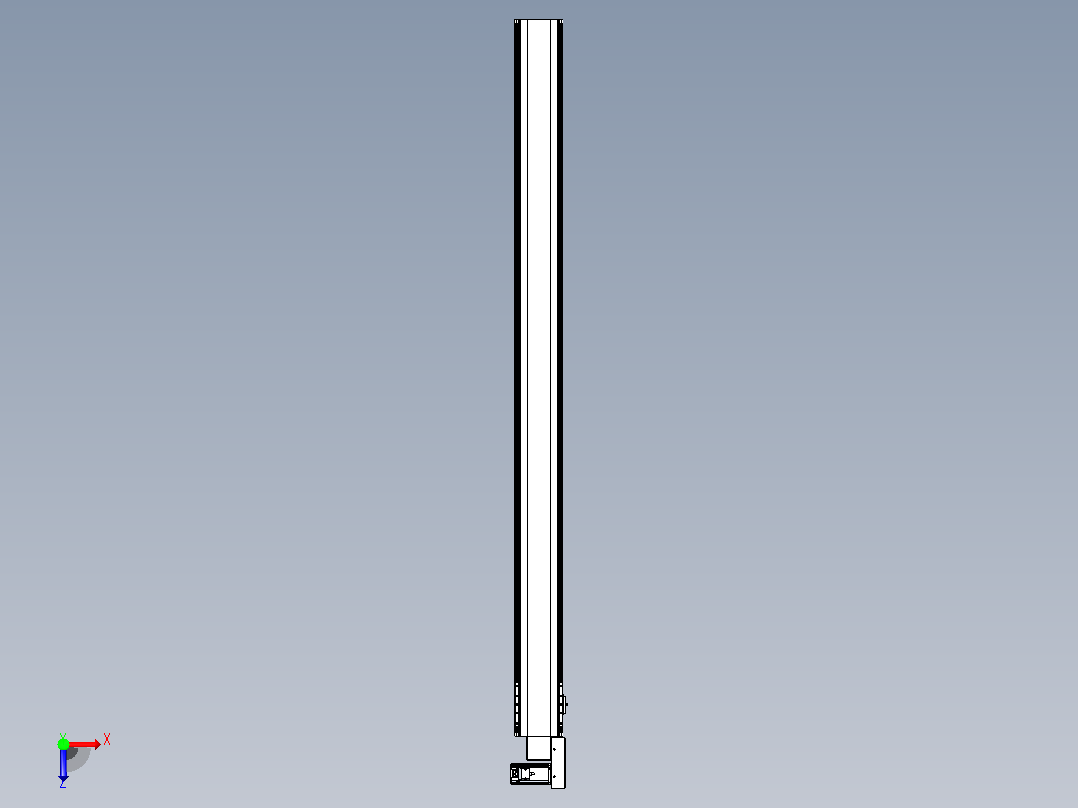 皮带直线轴半封闭可选导轨TPA-HNB-140D-120-L1850-MR-C-P40-N3俯视图