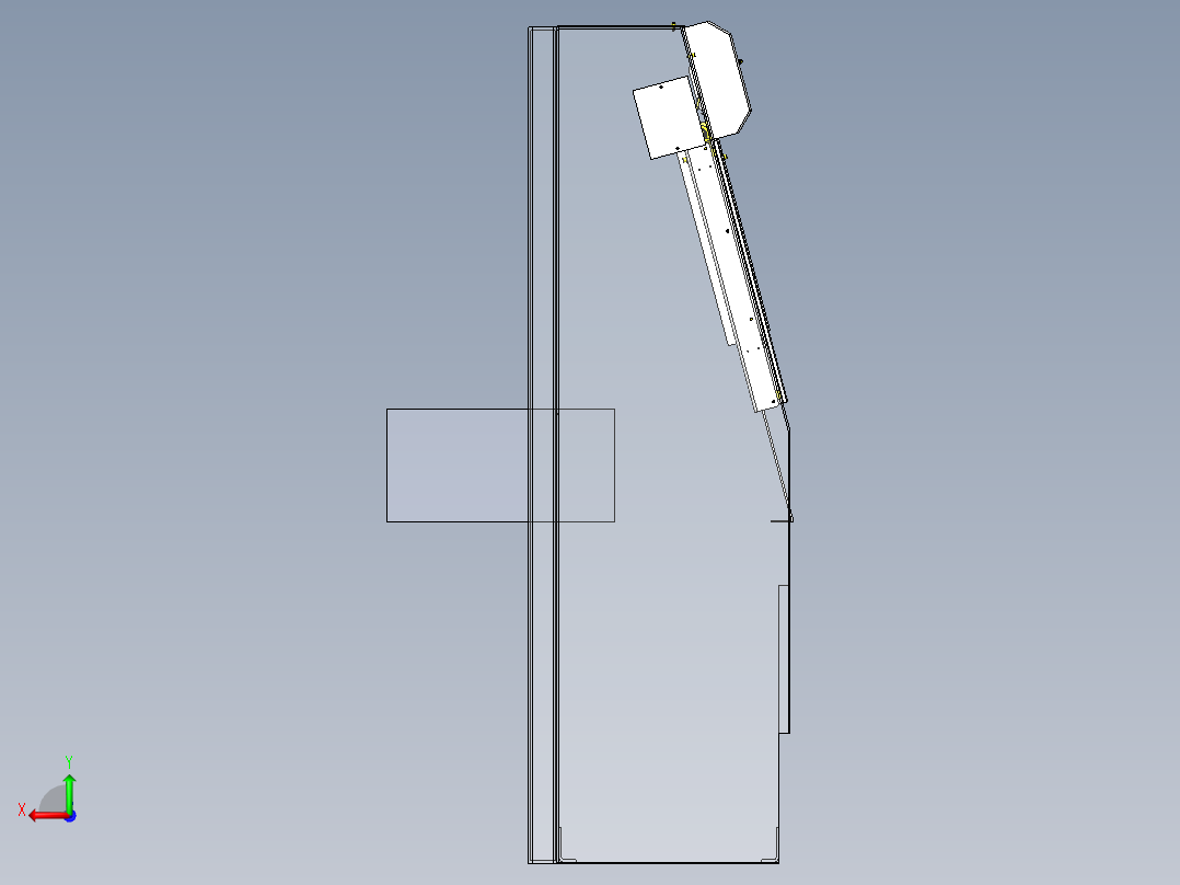 带轮_皮带+锥齿轮机构后视图