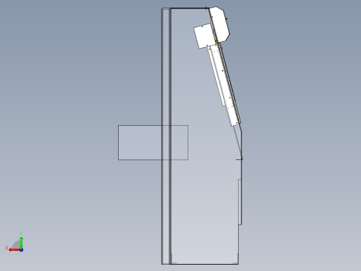 带轮_皮带+锥齿轮机构后视缩略图