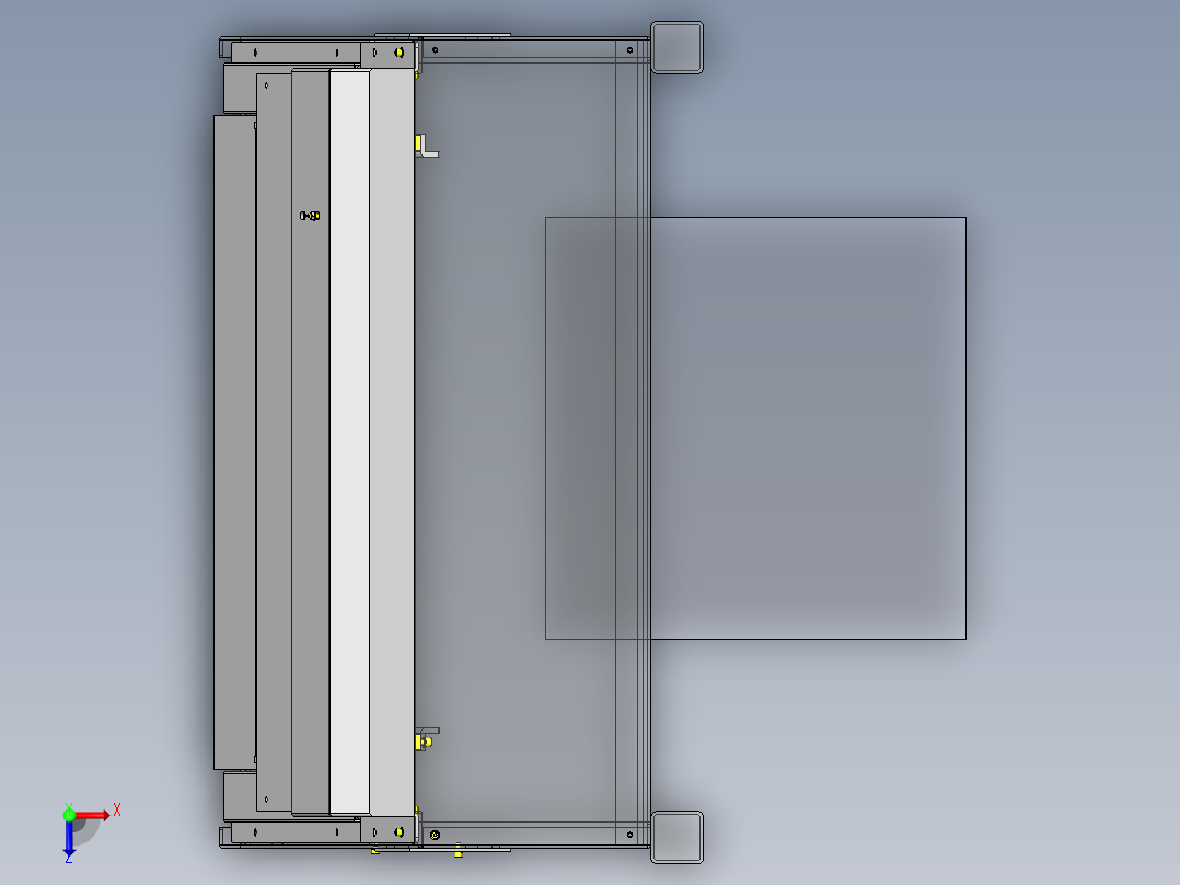 带轮_皮带+锥齿轮机构俯视图