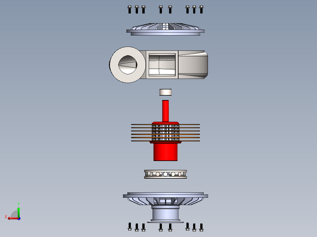 涡轮泵爆炸数模后视图