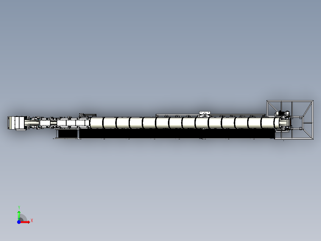 爬坡带式输送机前视图