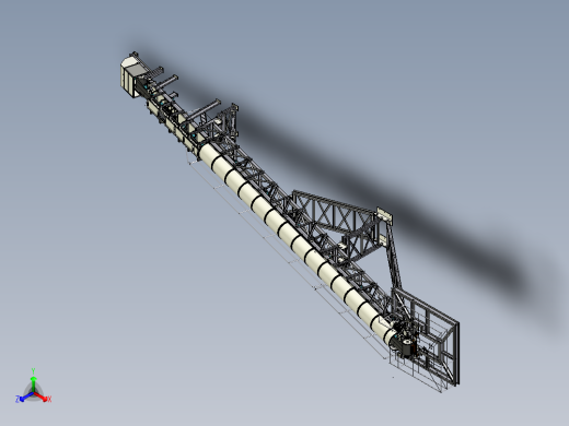 爬坡带式输送机正等轴测缩略图