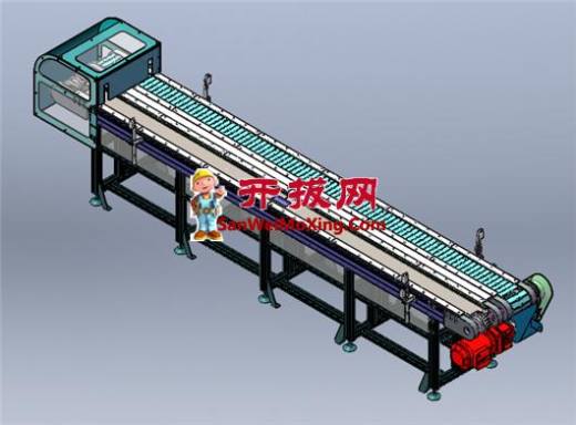 不锈钢链板线hs-0900曲轴输送机（sw18可编辑+工程图）缩略图