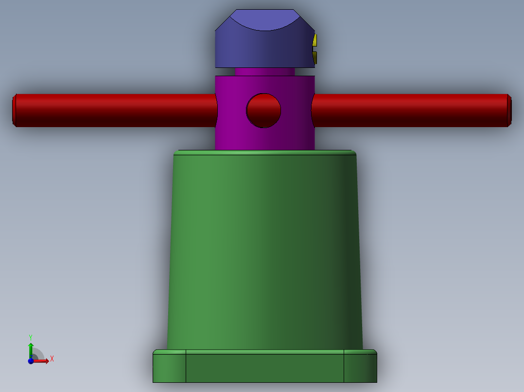 螺旋千斤顶图纸模型三维机械设计素材前视图