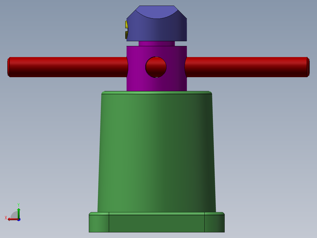 螺旋千斤顶图纸模型三维机械设计素材后视图