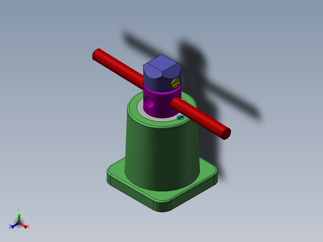 螺旋千斤顶图纸模型三维机械设计素材正等轴测图