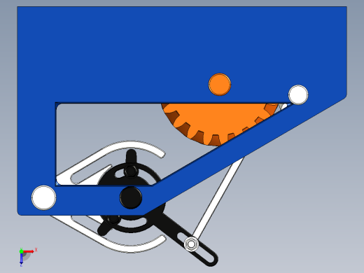 槽轮与螺旋齿轮传动机构俯视缩略图