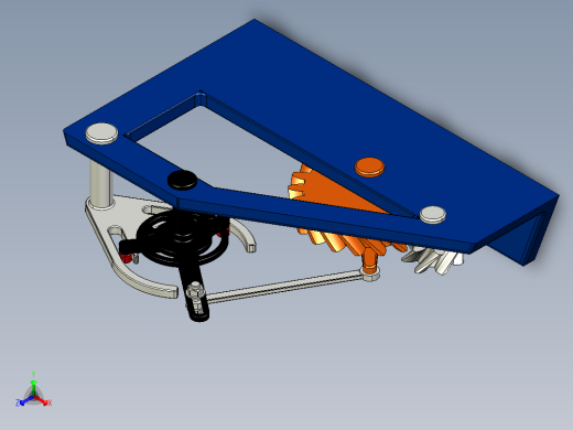 槽轮与螺旋齿轮传动机构正等轴测缩略图