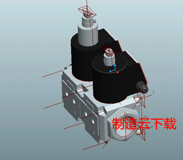 双电磁阀3D模型