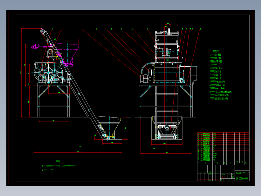 JS500混凝土搅拌机全套图纸
