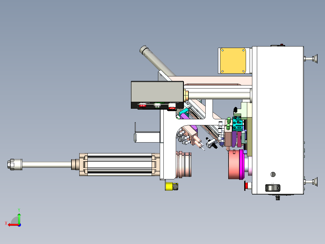 A3_桌面型非标圆形内外圈涂胶机后视图