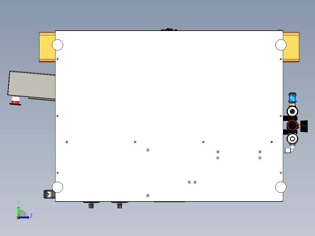 A3_桌面型非标圆形内外圈涂胶机左视图