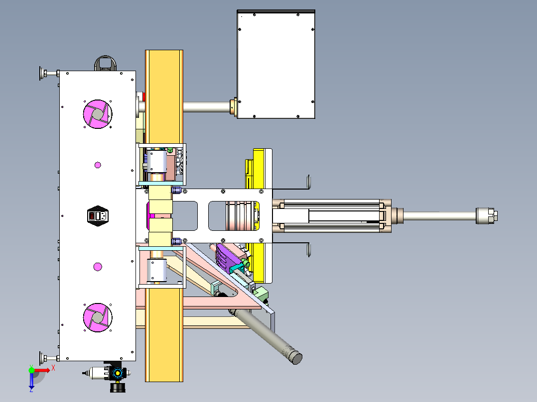 A3_桌面型非标圆形内外圈涂胶机俯视图