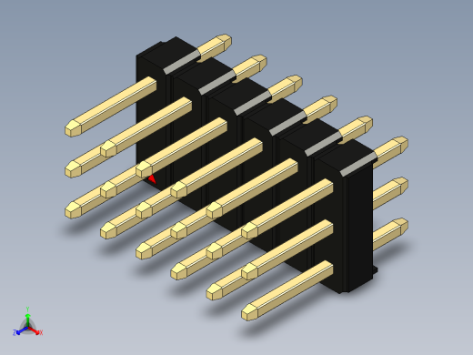 彩色公头100mil（2.54mm）系列-DS1021_black_3x06p_100mil_Type1_rev1.0
