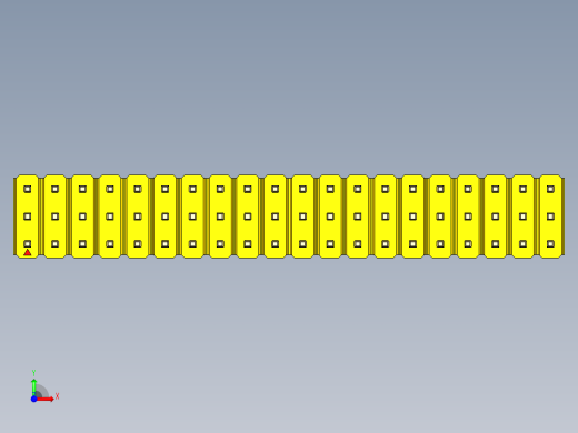 彩色公头100mil（2.54mm）系列-DS1021_yellow_3x20p_100mil_Type43_rev1.0前视缩略图
