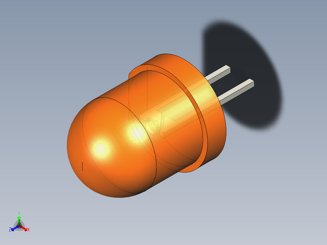 LED_Round_Orange_D8.0mm主视图