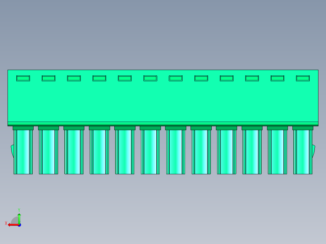 DEGSON 15EDG 系列 3.81mm 插拔式接线端子-15EDGK-3.81-12P-14-00AH后视图