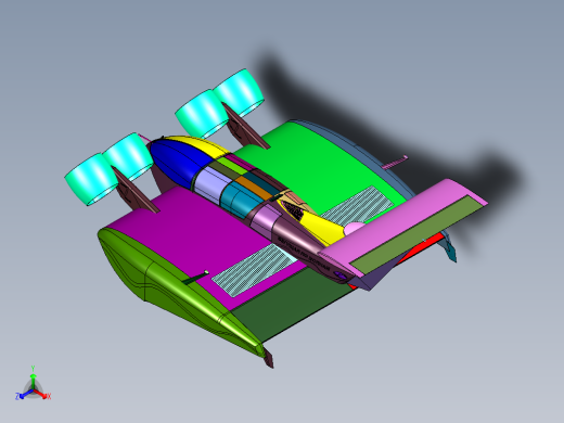 可变推力矢量垂直平面飞机