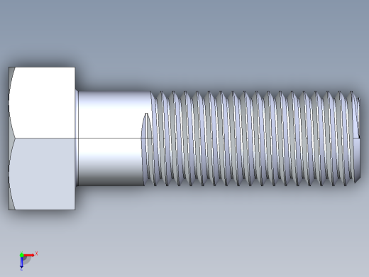 UNC 六角螺栓-Hex Bolt 1.000-8 x 3俯视缩略图